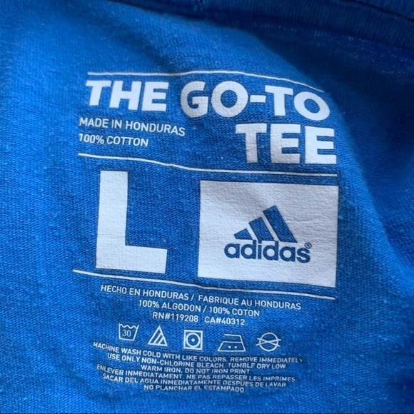 Blue Adidas UCLA Tee Shirt Size Large - Picture 2 of 3